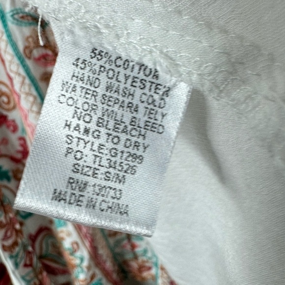 Umgee Size S/M Kimono Open White Floral Embroidered Boho Hippie Cardigan Topper - Picture 6 of 6